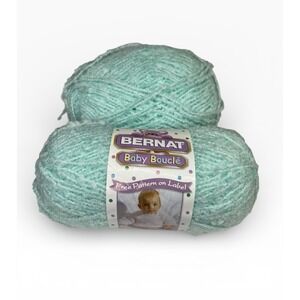 Bernat Baby Boucle Yarn Baby Aqua 8 oz 36215 Light Blue Green‎ Color